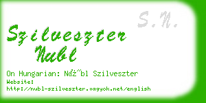 szilveszter nubl business card